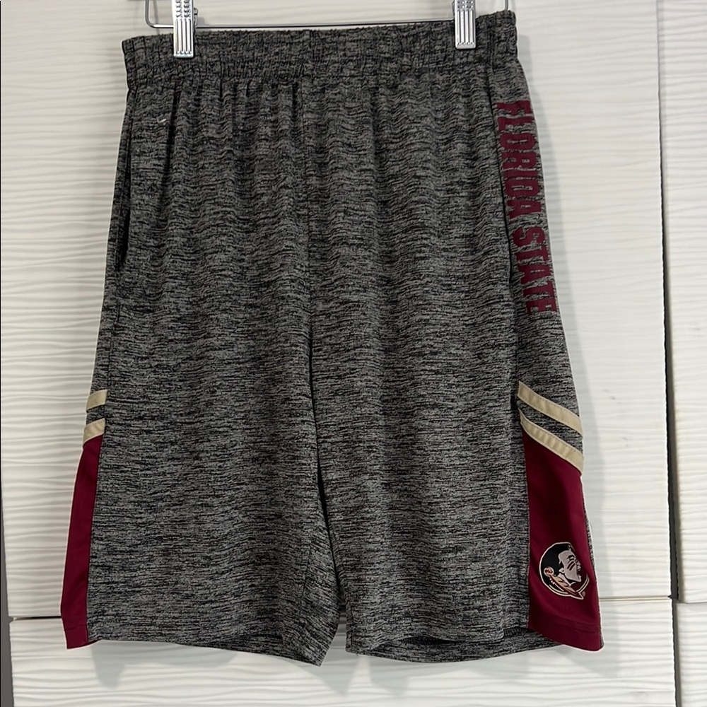 Men’s size small FSU SEMINOLES Gray and Maroon Athletic Shorts BASKETBALL